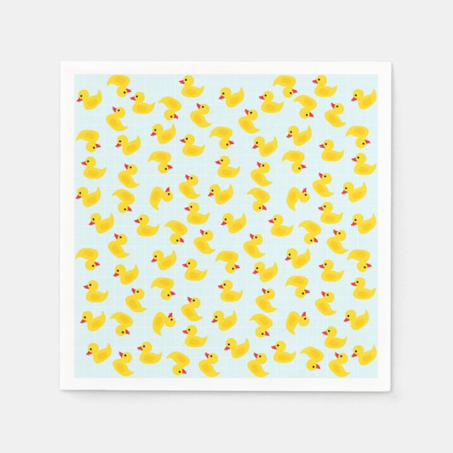Niedlicher Gummi Ducky Paper Napkins Serviette (Vorderseite)