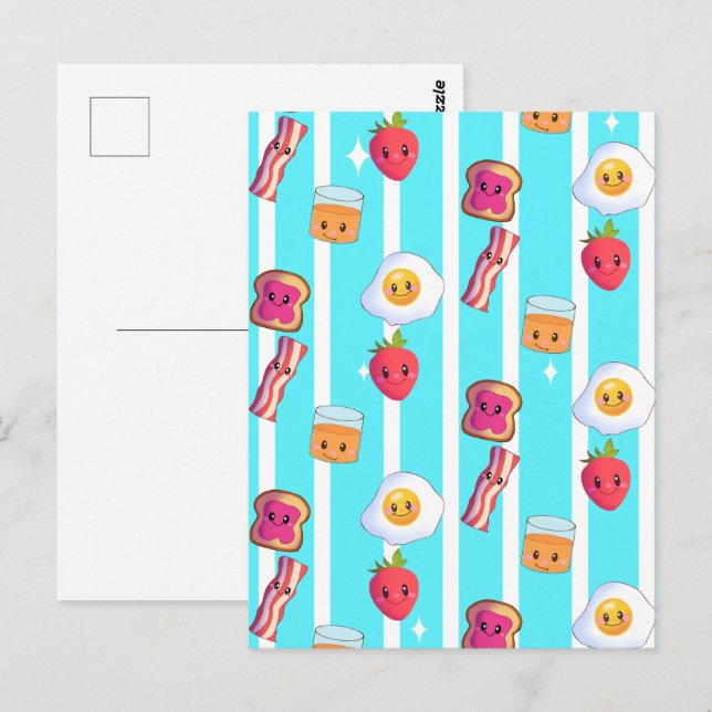 Niedlicher guter Morgen köstliches Frühstück Postkarte (Vorne/Hinten)