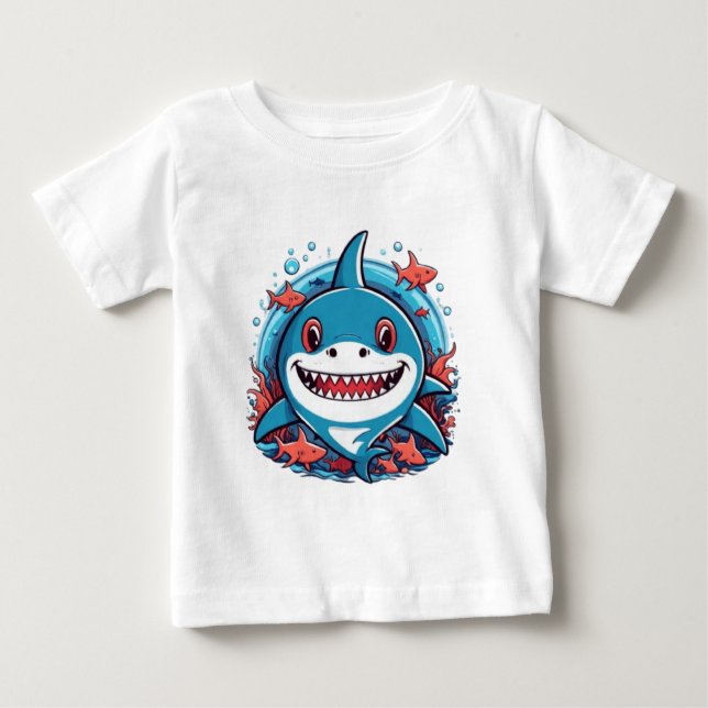 Niedlicher Hai Baby T-shirt (Vorderseite)