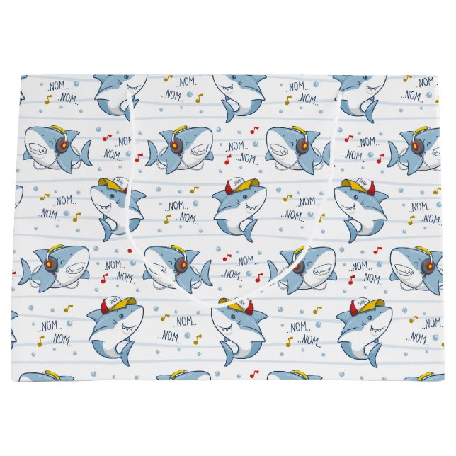 Niedlicher Hai Große Geschenktüte (Vorderseite)