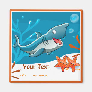 Niedlicher Hai im aquatischen Ozean Magnet