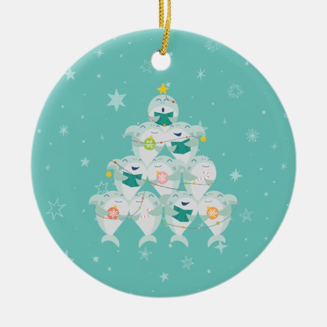Niedlicher Hai Keramik Ornament (Vorne)