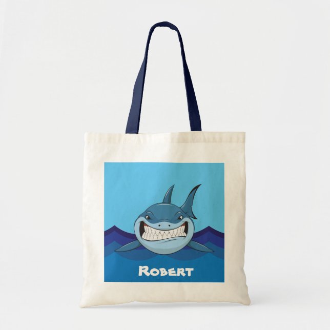 Niedlicher Hai Name Tote Bag Tragetasche (Vorne)