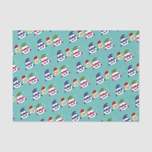 Niedlicher Hai 🦈 Spaß Fab Kids Super Ocean Family Seidenpapier (Vorderseite)