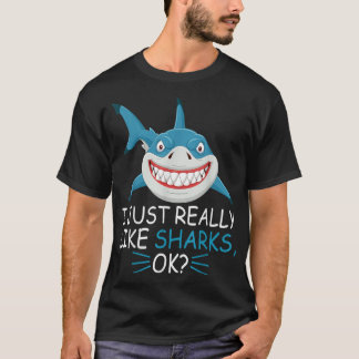 Niedlicher Hai über dem ich einfach Haie Ok T-Shirt