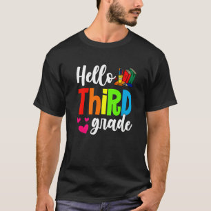 Niedlicher Hallo, dritter Grad zurück zur Schule e T-Shirt