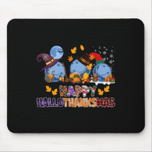 Niedlicher Hallothanksmas Bowling Halloween Ernted Mousepad