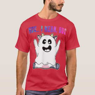 Niedlicher Halloween Bauer Ghost Kuh Moo I Gemein T-Shirt