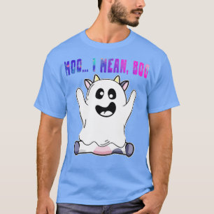 Niedlicher Halloween Bauer Ghost Kuh Moo I Gemein T-Shirt