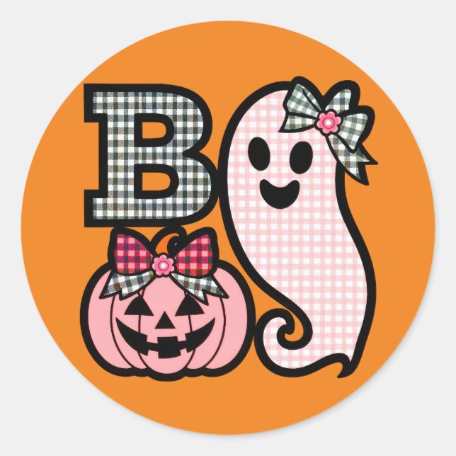 Niedlicher Halloween-Bootsticker Runder Aufkleber (Vorderseite)