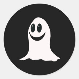 Niedlicher Halloween Cartoon Ghost Runder Aufkleber