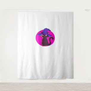 Niedlicher Halloween Cat Oversifizierter T - Shirt Wandteppich