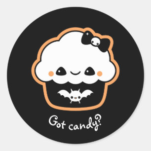 Niedlicher Halloween Cupcake Runder Aufkleber