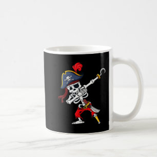 Niedlicher Halloween Dabbing Pirate Skeleton Spaß Kaffeetasse