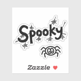 Niedlicher Halloween-Doodle-Aufkleber Aufkleber