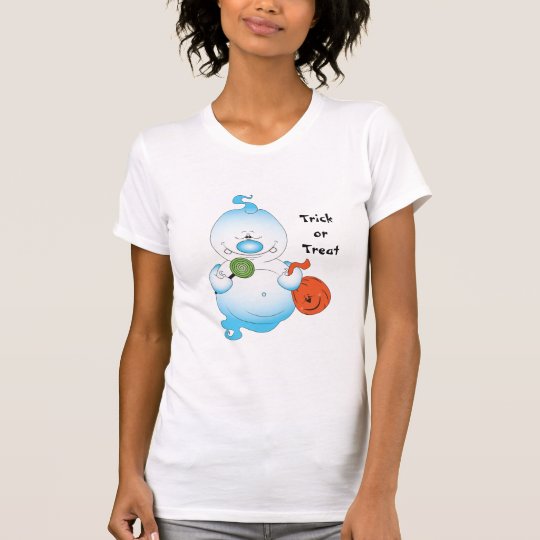 Niedlicher Halloween-Geist-Cartoon T-Shirt