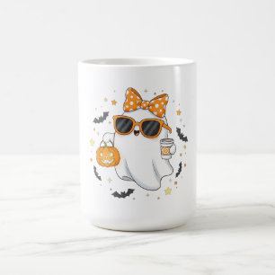 Niedlicher Halloween-Geist mit Pumpkin Kaffeetasse