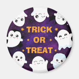 Niedlicher Halloween-Geistertrick oder -Treat Magnet