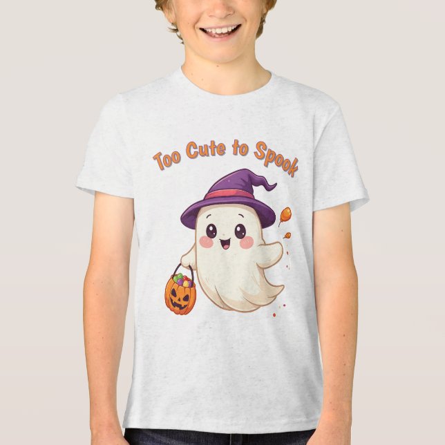 Niedlicher Halloween-Ghost-T - Shirt für Jungen un (Vorderseite)