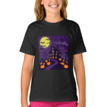 Niedlicher Halloween-Girls-T - Shirt