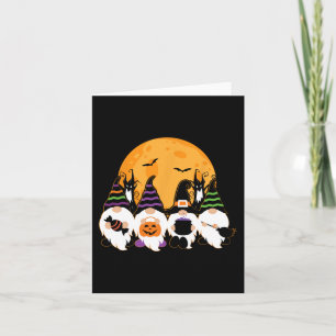 Niedlicher Halloween-Gnome-Spooky-Gartentrick oder Karte