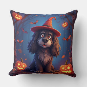 Niedlicher Halloween-Hund Kissen