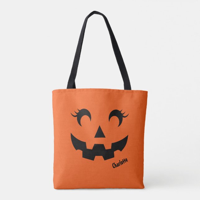 Niedlicher Halloween-Jack O'Lantern Doppelsieb Pum Tasche (Rückseite)