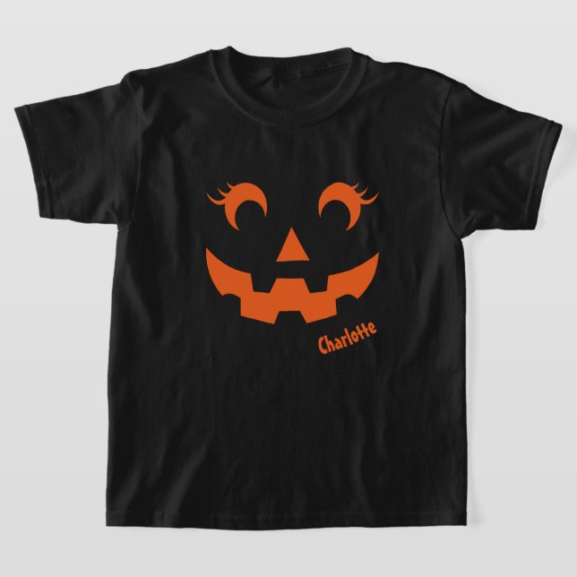 Niedlicher Halloween Jack O'Lantern Personalisiert T-Shirt (Ablage )