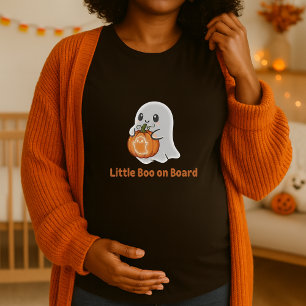 Niedlicher Halloween-Kleine Boo an Bord T-Shirt