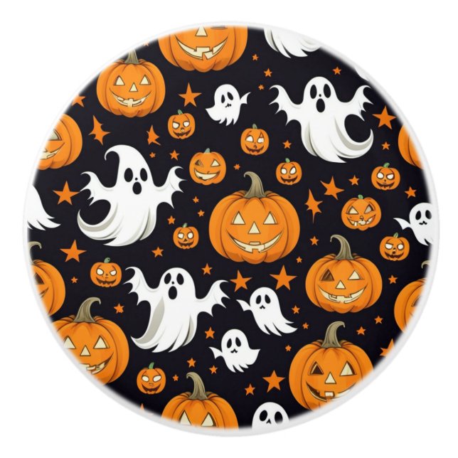 Niedlicher Halloween-Knob Keramikknauf (Vorderseite)