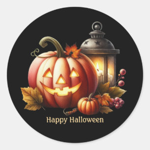 Niedlicher Halloween-Kürbis anpassbar Runder Aufkleber