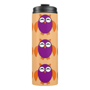 Niedlicher Halloween-Owl-Thermaltumbler Thermosbecher
