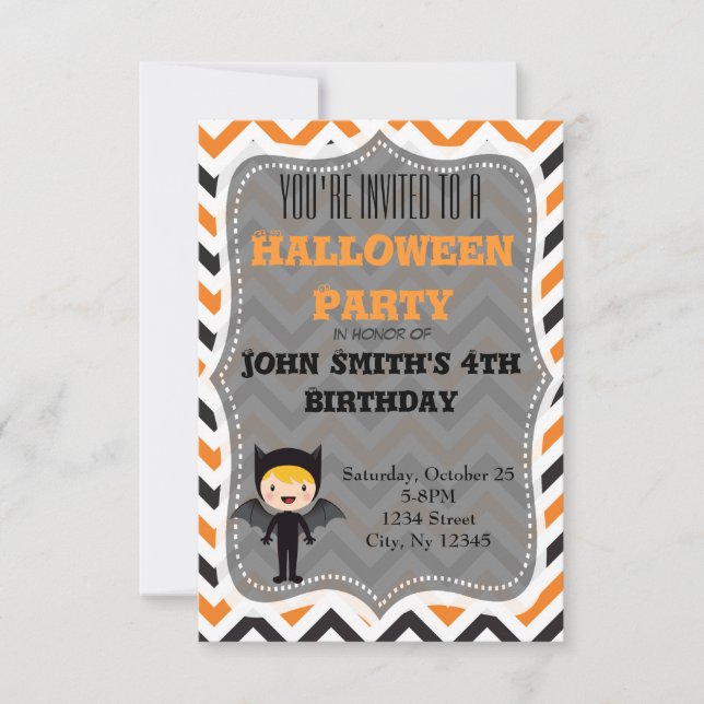Niedlicher Halloween-Party-Einladung Einladung (Vorderseite)
