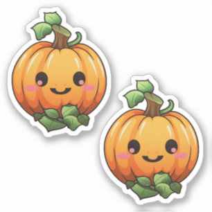 Niedlicher Halloween Pumpkin Herbst Aufkleber