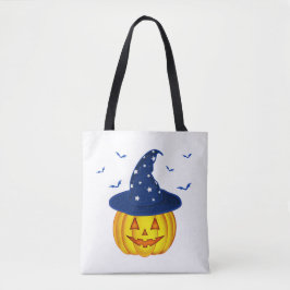 Niedlicher Halloween Pumpkin Hexenhuttrick oder Tr Tasche