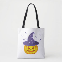 Niedlicher Halloween Pumpkin Hexenhuttrick oder Tr Tasche
