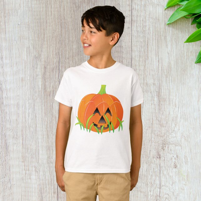 Niedlicher Halloween Pumpkin Jack-O-Lantern T-Shirt (Von Creator hochgeladen)