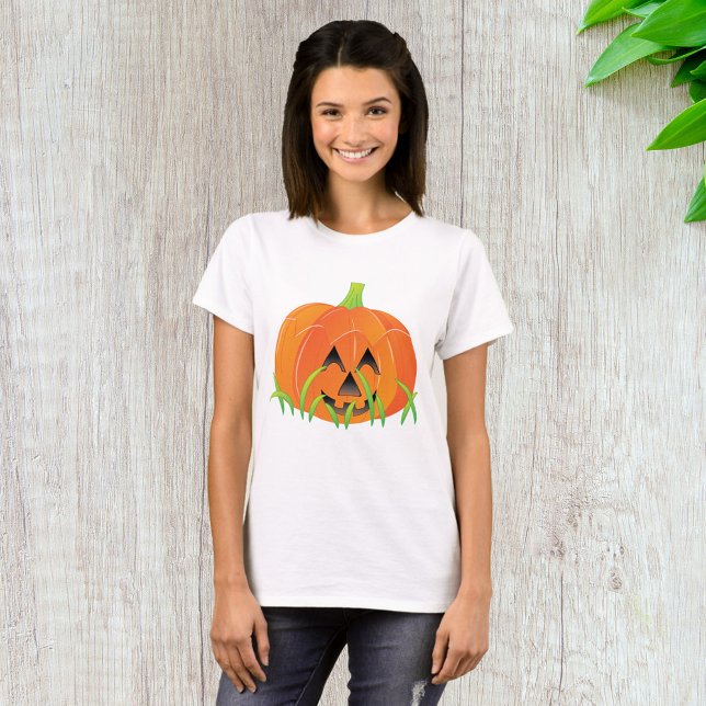 Niedlicher Halloween Pumpkin Jack-O-Lantern T-Shirt (Von Creator hochgeladen)