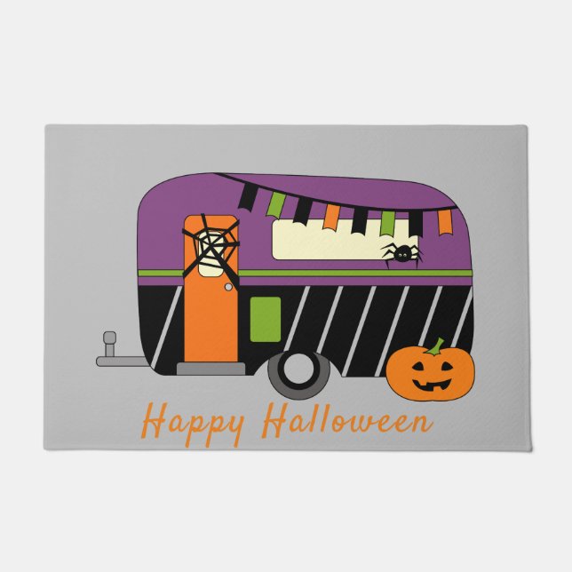 Niedlicher Halloween RV Camper individuell einstel Fußmatte (Vorderseite)