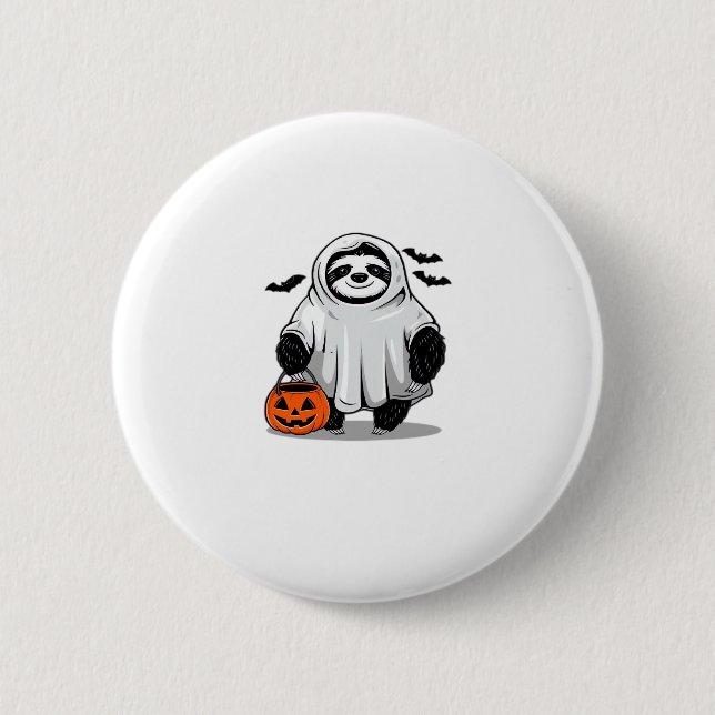 Niedlicher Halloween Sloth T - Shirt Adorable and  Button (Vorderseite)