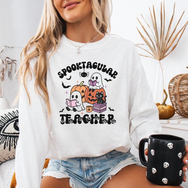 Niedlicher Halloween Spooktacular-Lehrer Sweatshirt (Von Creator hochgeladen)