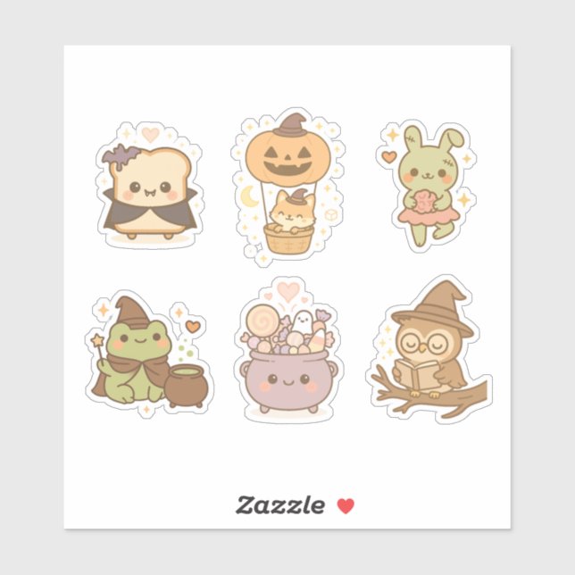Niedlicher Halloween-Sticker Aufkleber (Blatt)