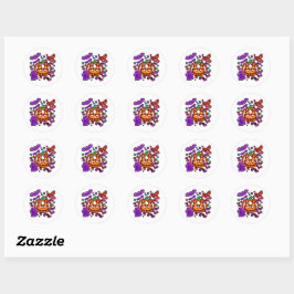 Niedlicher Halloween-Sticker Runder Aufkleber