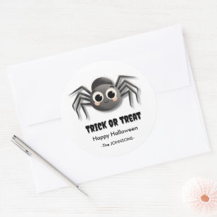 Niedlicher Halloween-Sticker - Trick oder Trete Runder Aufkleber