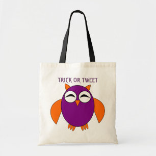 Niedlicher Halloween-Trick oder Getweetet Custom Tragetasche