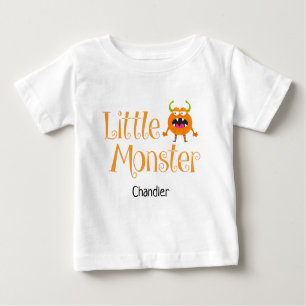 Niedlicher Halloween-Trick oder Kleiner Monsternam Baby T-shirt