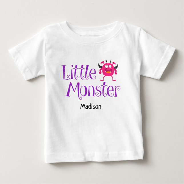 Niedlicher Halloween-Trick oder Kleiner Monsternam Baby T-shirt (Vorderseite)