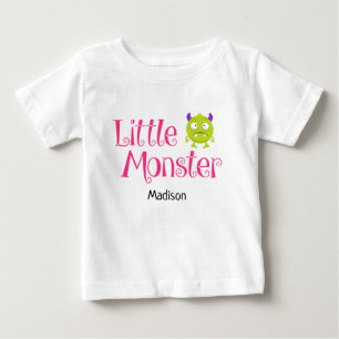 Niedlicher Halloween-Trick oder Kleiner Monsternam Baby T-shirt