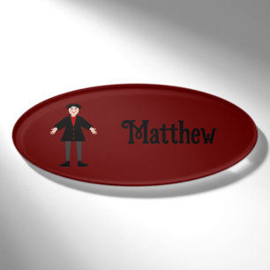 Niedlicher Halloween Vampire Individuelle Name Namenschild