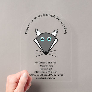 Niedlicher Halloween Wolf Custom Acryleinladungen